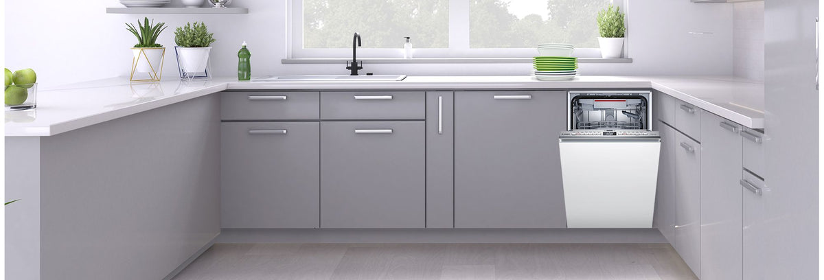 Bosch Series 4 SPV4EMX21G Wifi Connected Fully Integrated Slimline Dishwasher - Grey Control Panel with Fixed Door Fixing Kit - D Rated