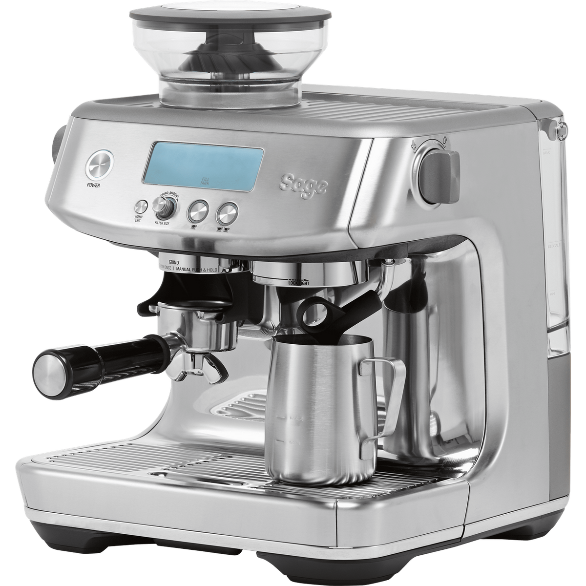 Sage The Barista Pro™ SES878BSS Espresso Coffee Machine with Integrated Burr Grinder - Brushed Stainless Steel