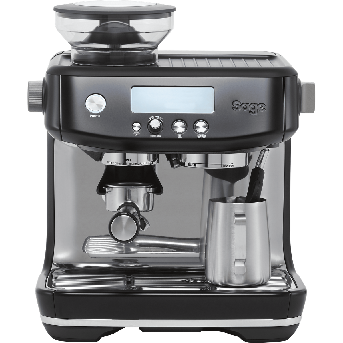 Sage The Barista Pro™ SES878BTR Espresso Coffee Machine with Integrated Burr Grinder - Black Truffle