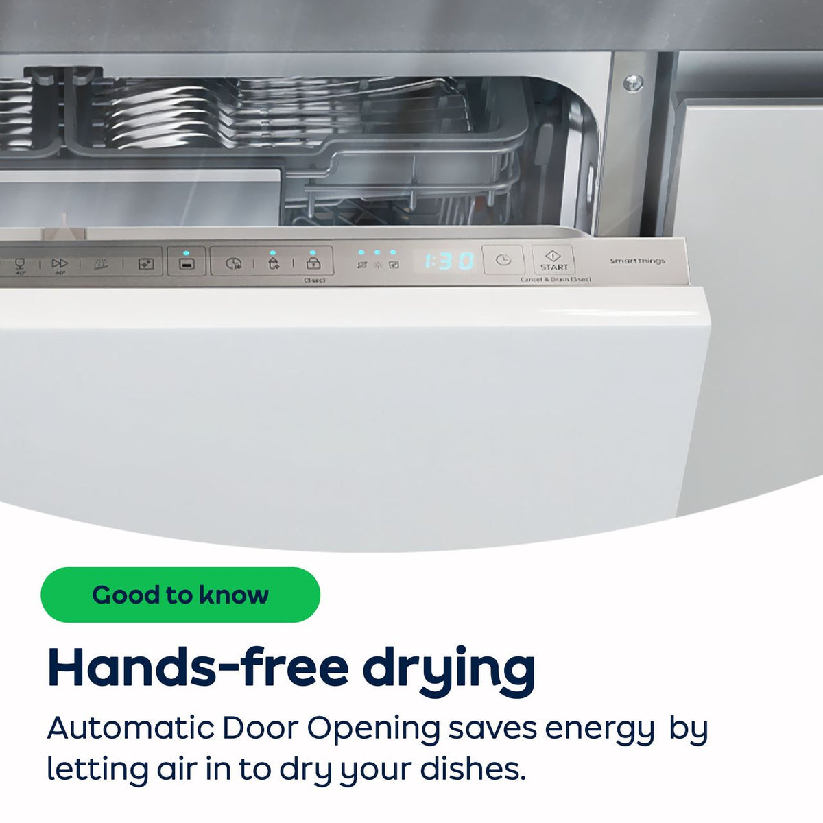 Samsung Series 11 DW60A8060FS Wifi Connected Standard Dishwasher - Stainless Steel - B Rated