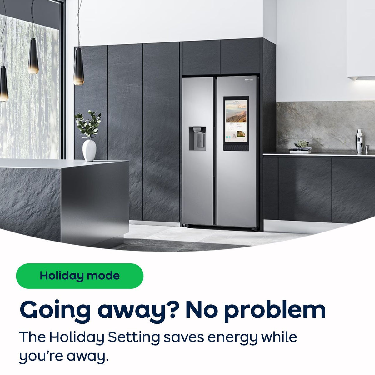 Samsung Family Hub™ RS6HA8891SL Wifi Connected Plumbed American Fridge Freezer with Family Hub™, Digital Inverter Compressor, Plumbed Water Dispenser