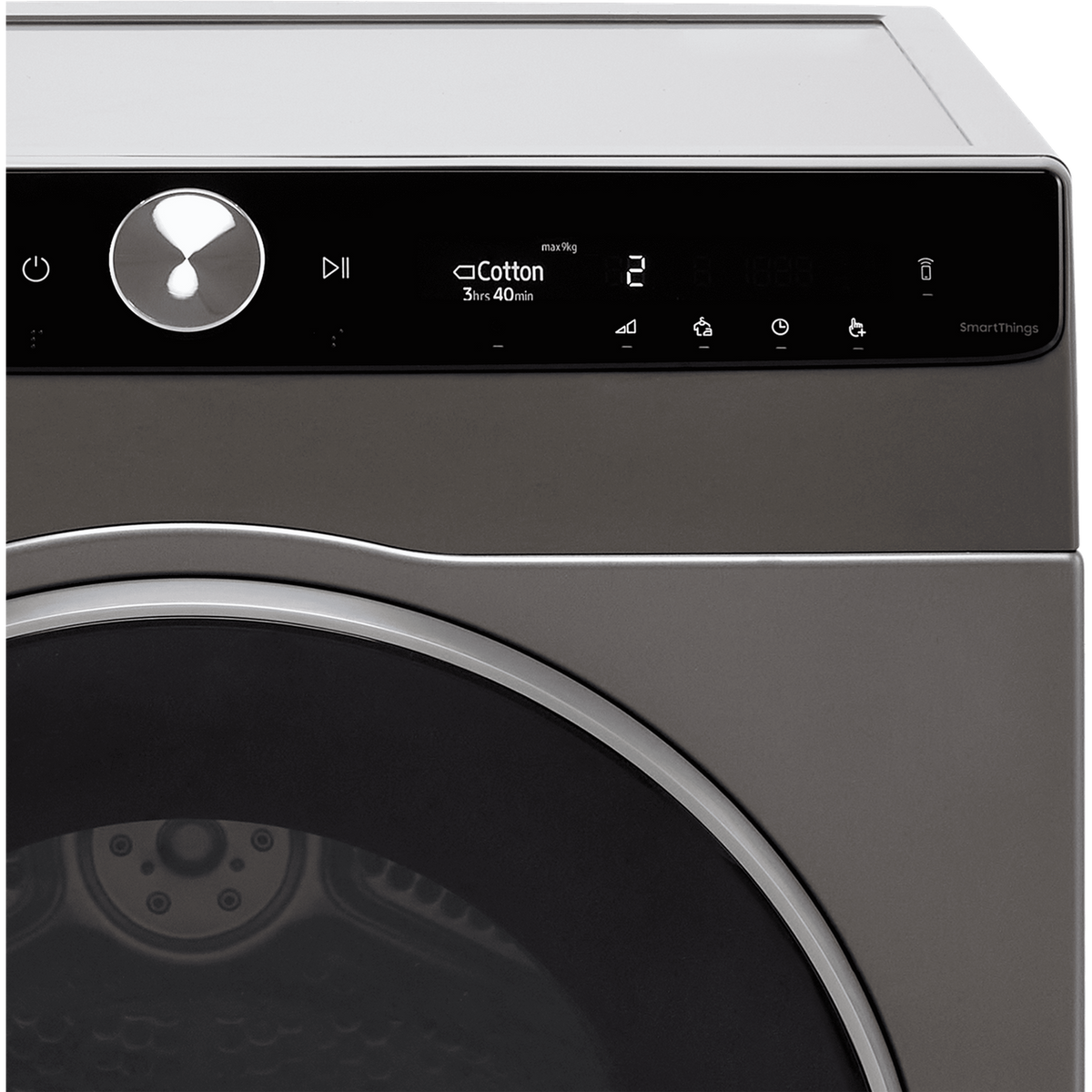 Samsung Series 9 OptimalDry™ DV90T8240SX Wifi Connected 9Kg Heat Pump Tumble Dryer - Graphite - A+++ Rated