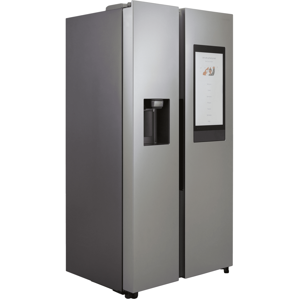 Samsung Family Hub™ RS6HA8891SL Wifi Connected Plumbed American Fridge Freezer with Family Hub™, Digital Inverter Compressor, Plumbed Water Dispenser