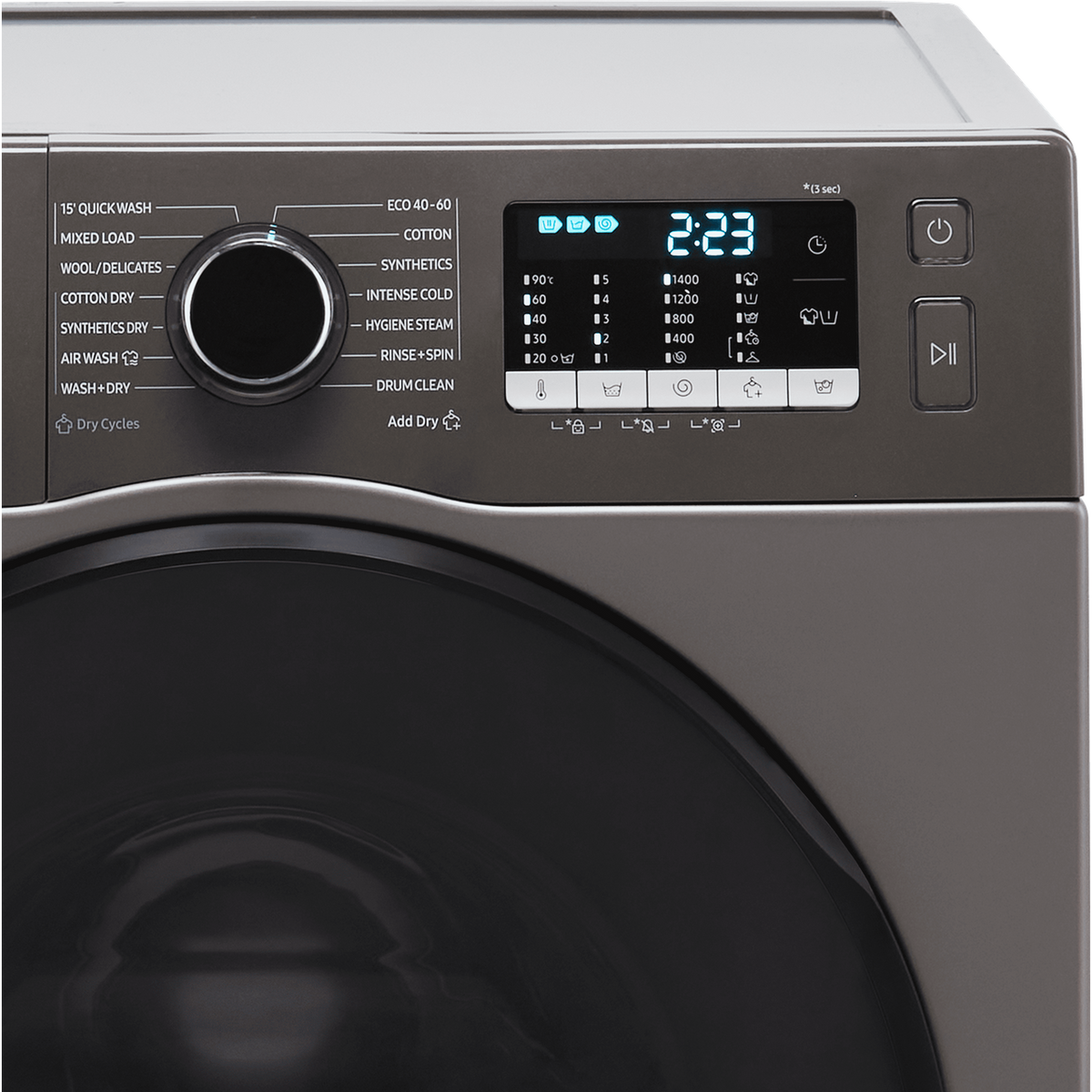 Samsung Series 5 ecobubble™ WD80TA046BX 8Kg - 5Kg Washer Dryer with 1400 rpm - Graphite - E Rated