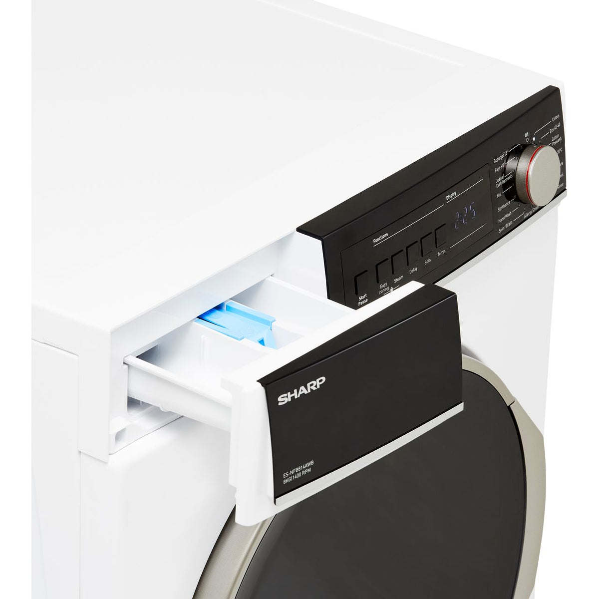 Sharp ES-NFB814AWB 8kg Washing Machine with 1400 rpm - White - B Rated