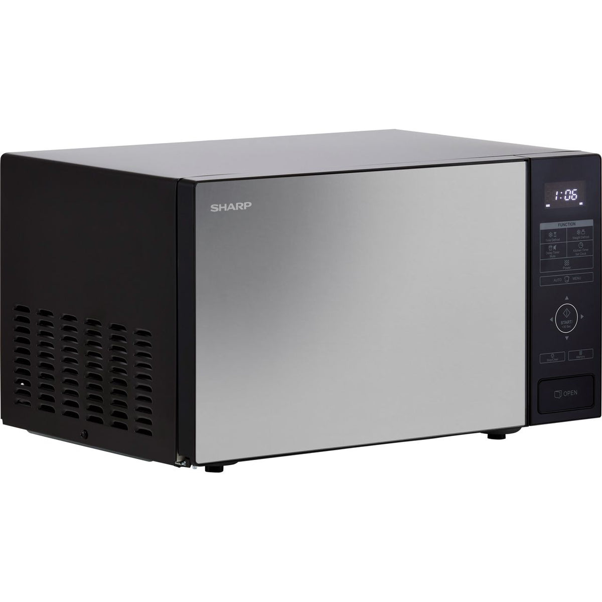 Sharp RBS232TB 23 Litre Microwave - Black Glass