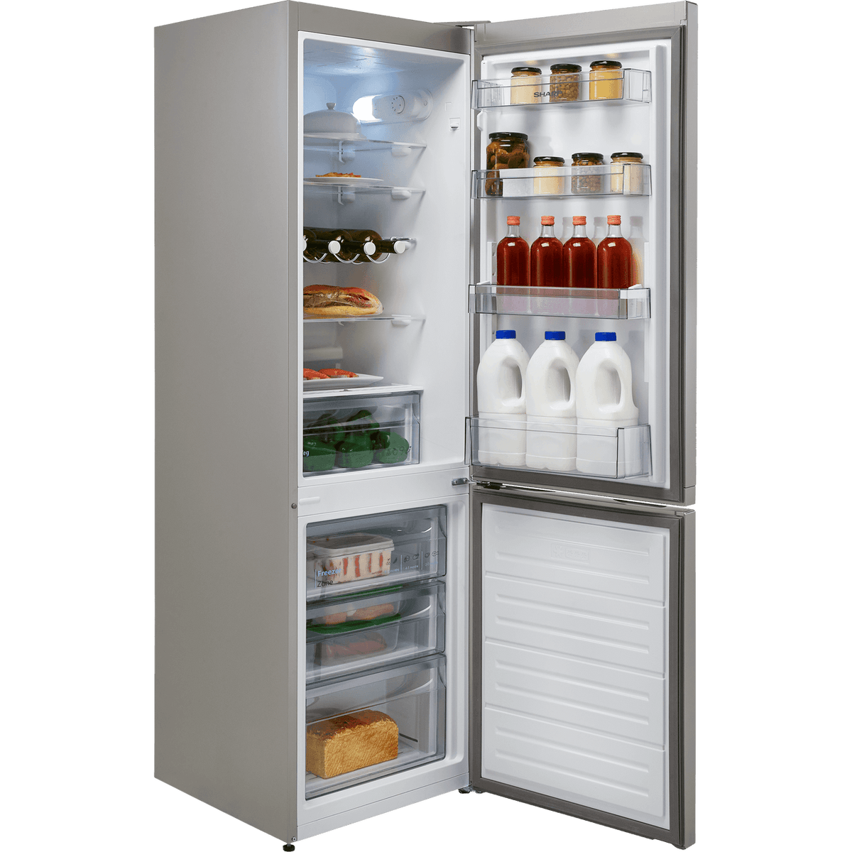 Sharp SJ-BB04DTXSF-EN 60-40 Fridge Freezer - Silver - F Rated