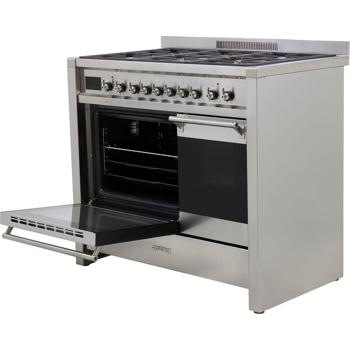 Smeg Opera A2-81 100cm Dual Fuel Range Cooker - Stainless Steel - A-B Rated