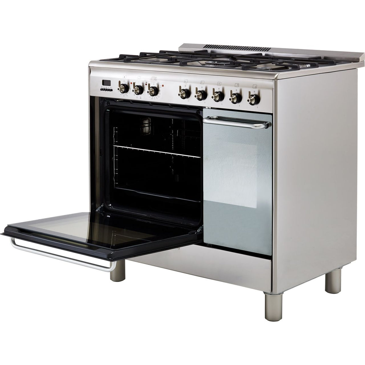 Smeg CG92PX9 90cm Dual Fuel Range Cooker - Stainless Steel - A-A Rated