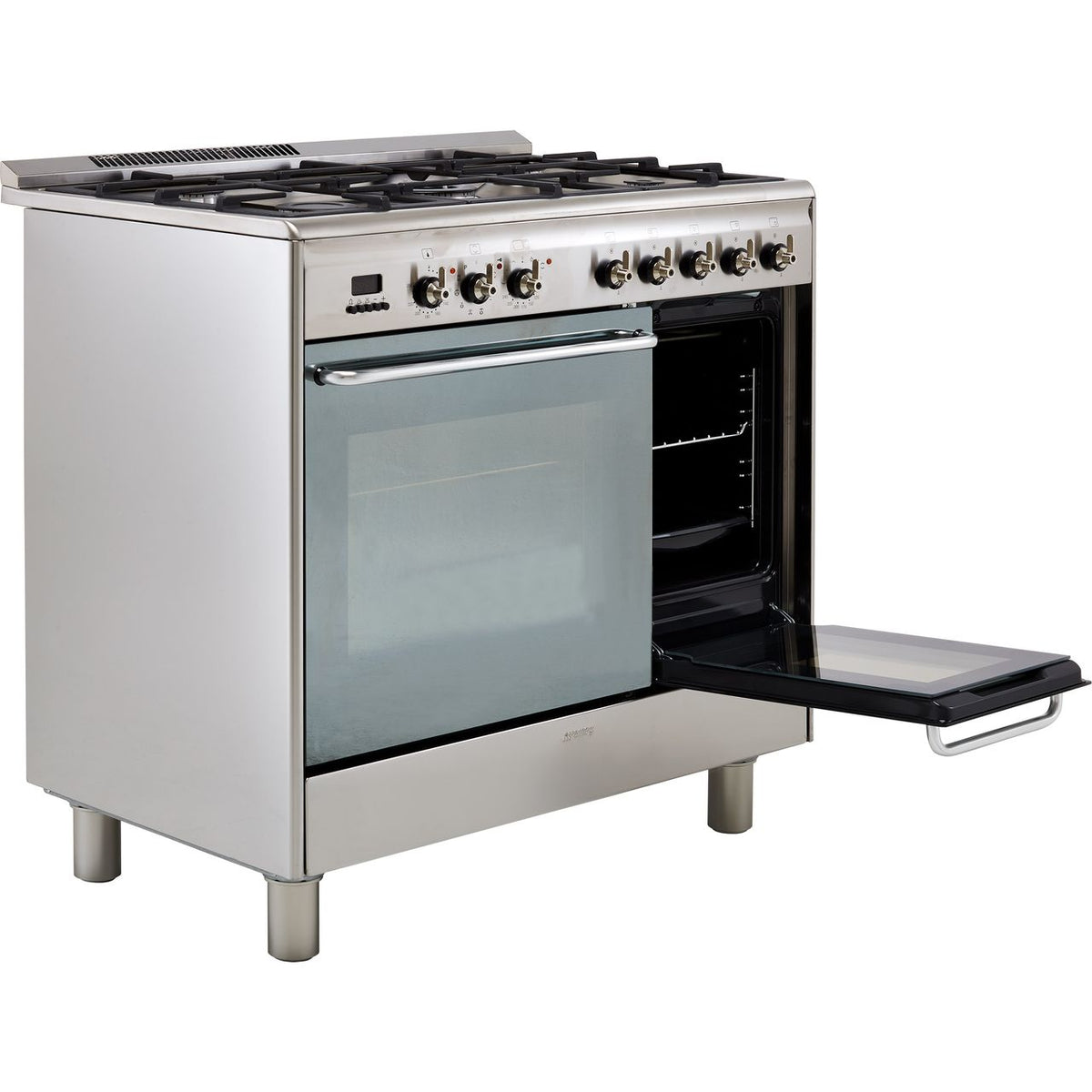 Smeg CG92PX9 90cm Dual Fuel Range Cooker - Stainless Steel - A-A Rated