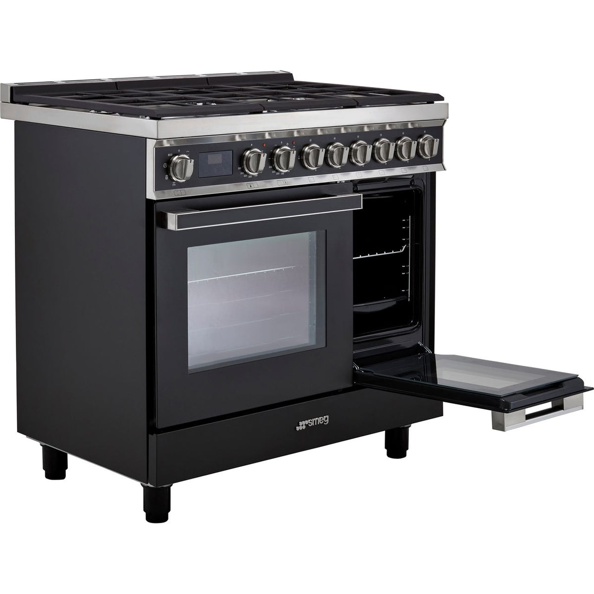 Smeg Portofino CPF92GMA Dual Fuel Range Cooker - Anthracite - A-A Rated