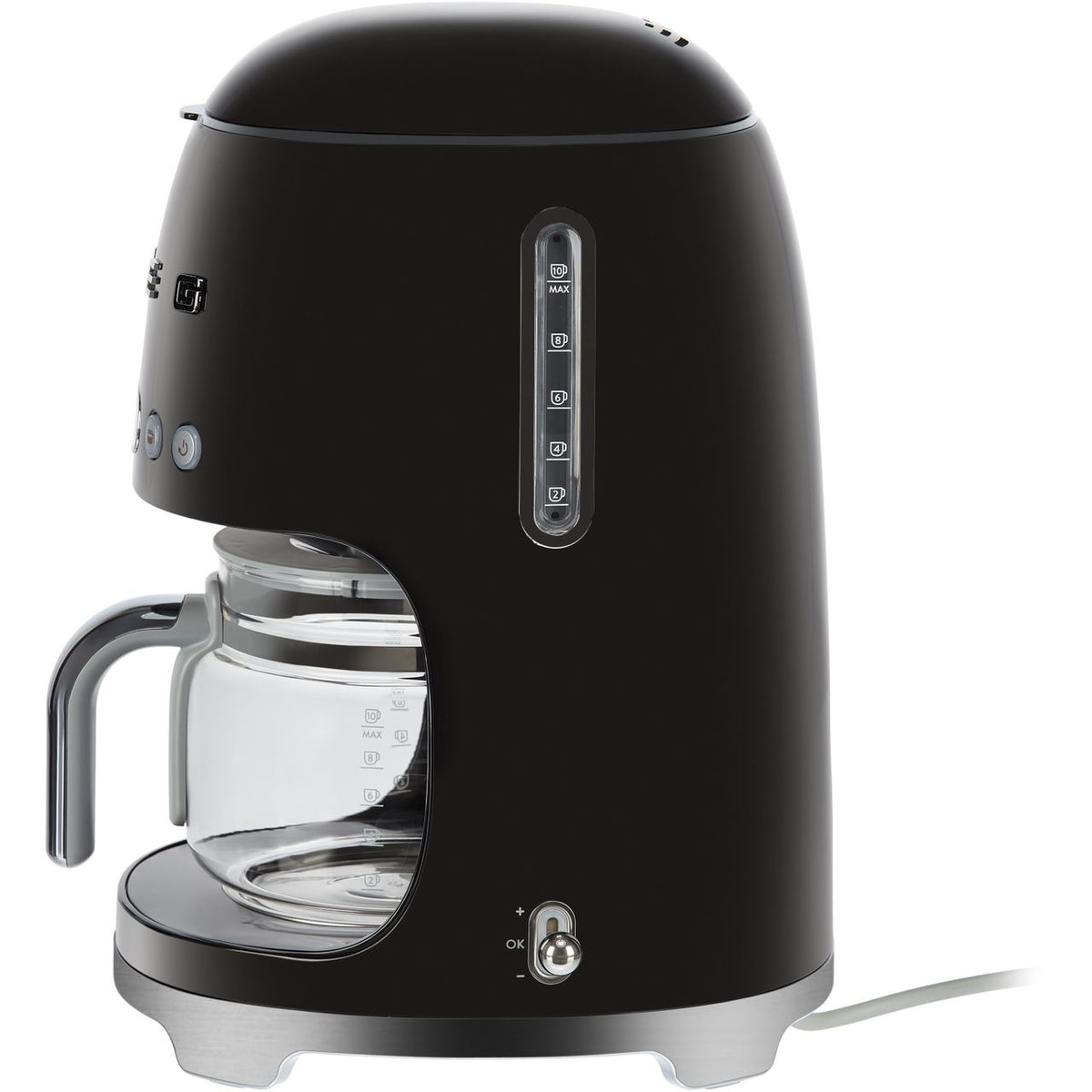 Smeg 50's Retro DCF02BLUK Filter Coffee Machine with Timer - Black