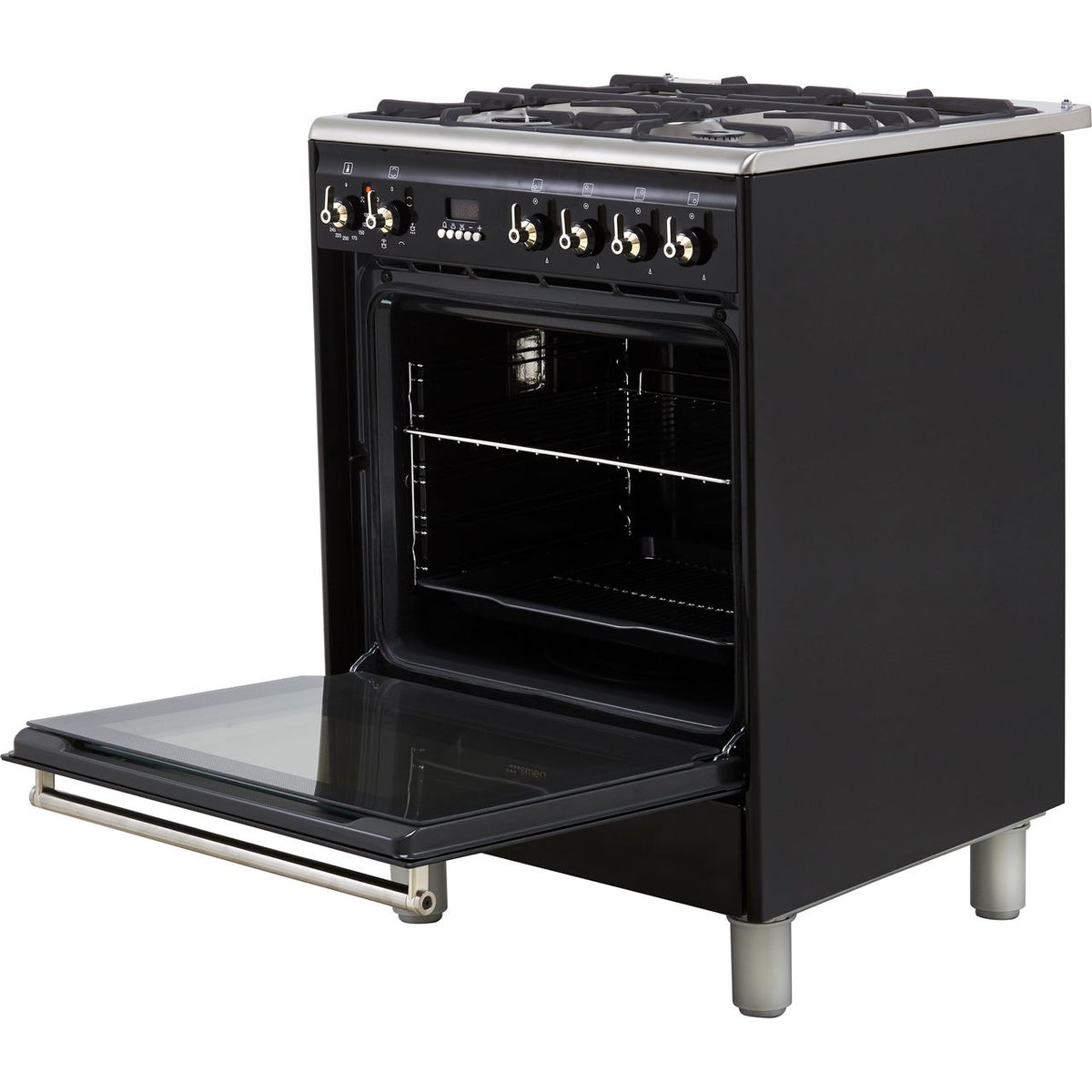 Smeg Concert SUK61MBL9 60cm Dual Fuel Cooker - Black - A Rated