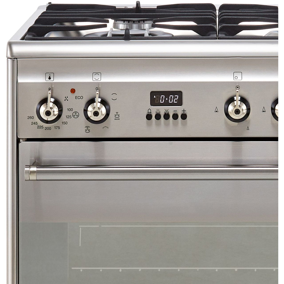 Smeg Concert SUK61MX9 60cm Dual Fuel Cooker - Stainless Steel - A Rated