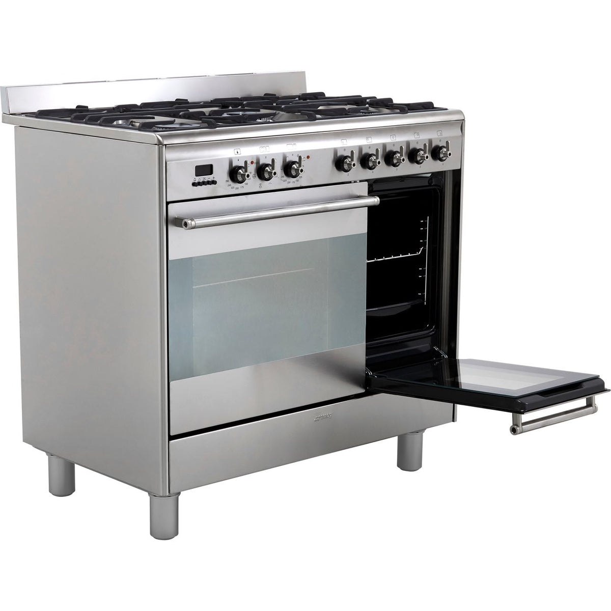 Smeg Concert SUK92MX9-1 90cm Dual Fuel Range Cooker - Stainless Steel - A-A Rated