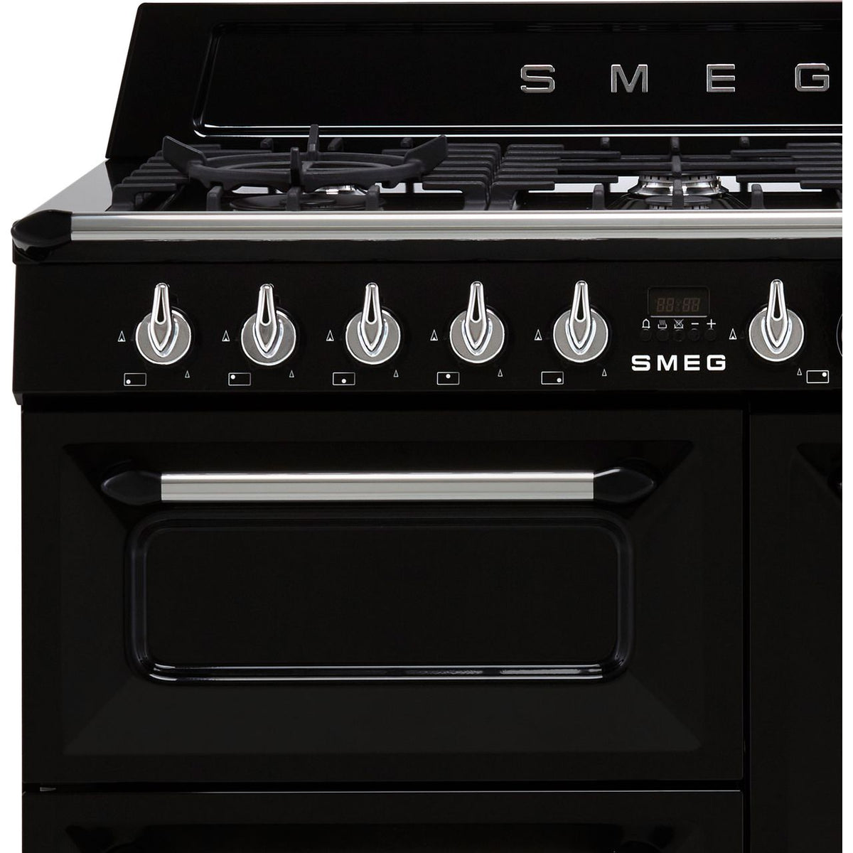 Smeg Victoria TR103BL 100cm Dual Fuel Range Cooker - Black - A-B Rated