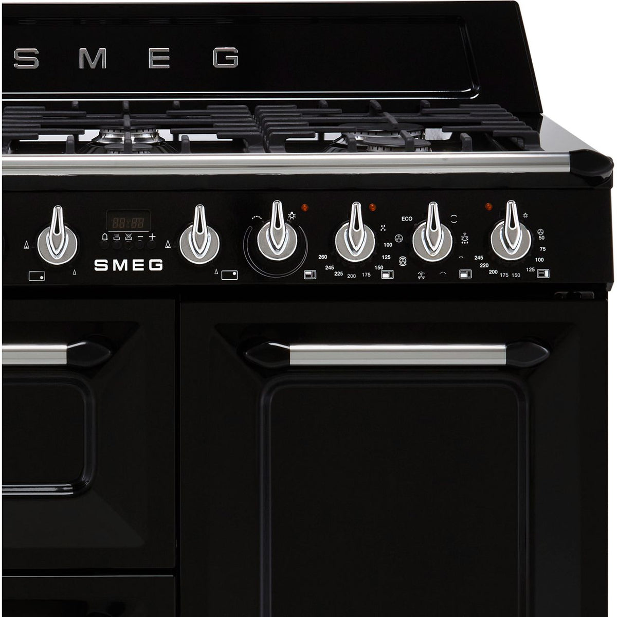 Smeg Victoria TR103BL 100cm Dual Fuel Range Cooker - Black - A-B Rated