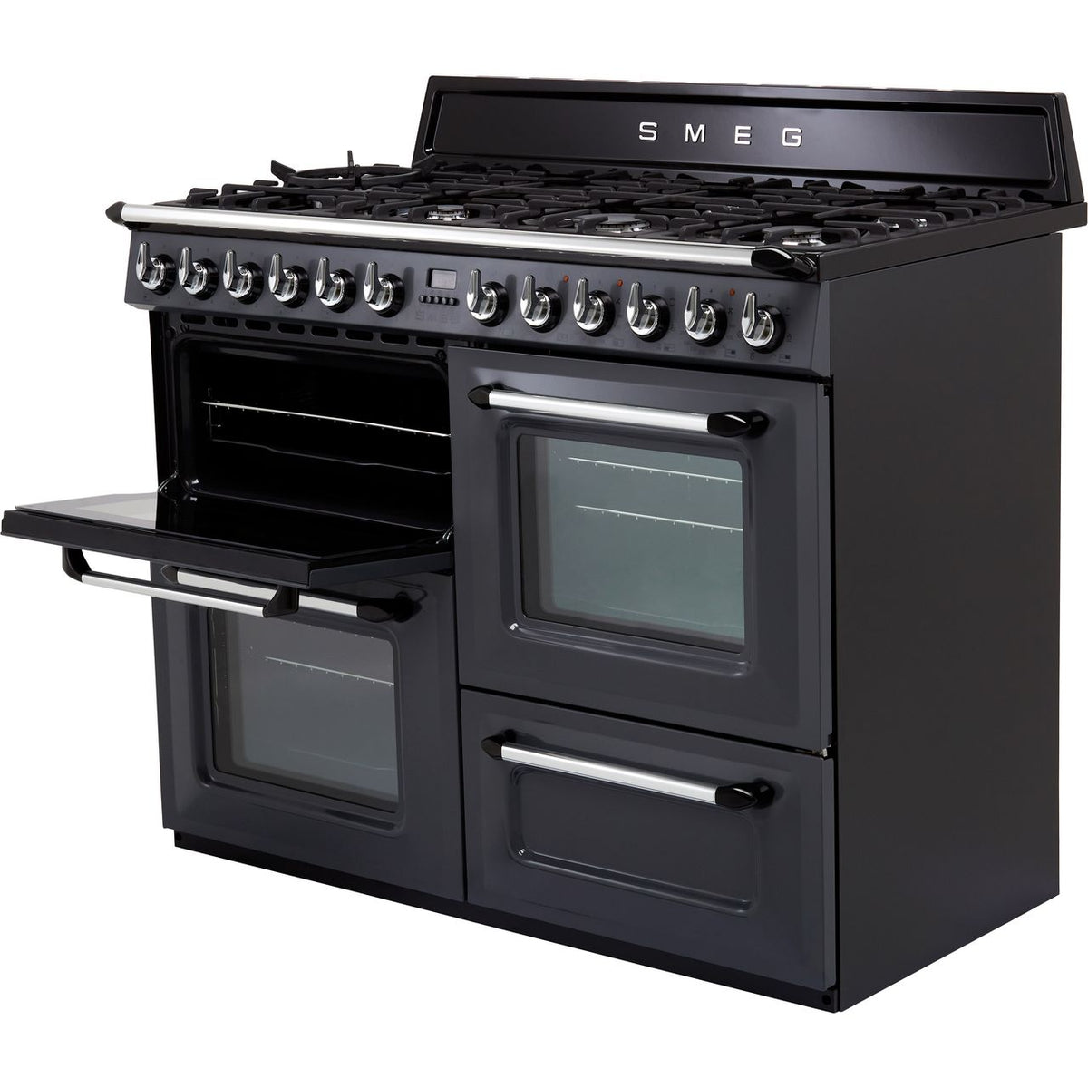 Smeg Victoria TR4110GR 110cm Dual Fuel Range Cooker - Slate - A-A Rated