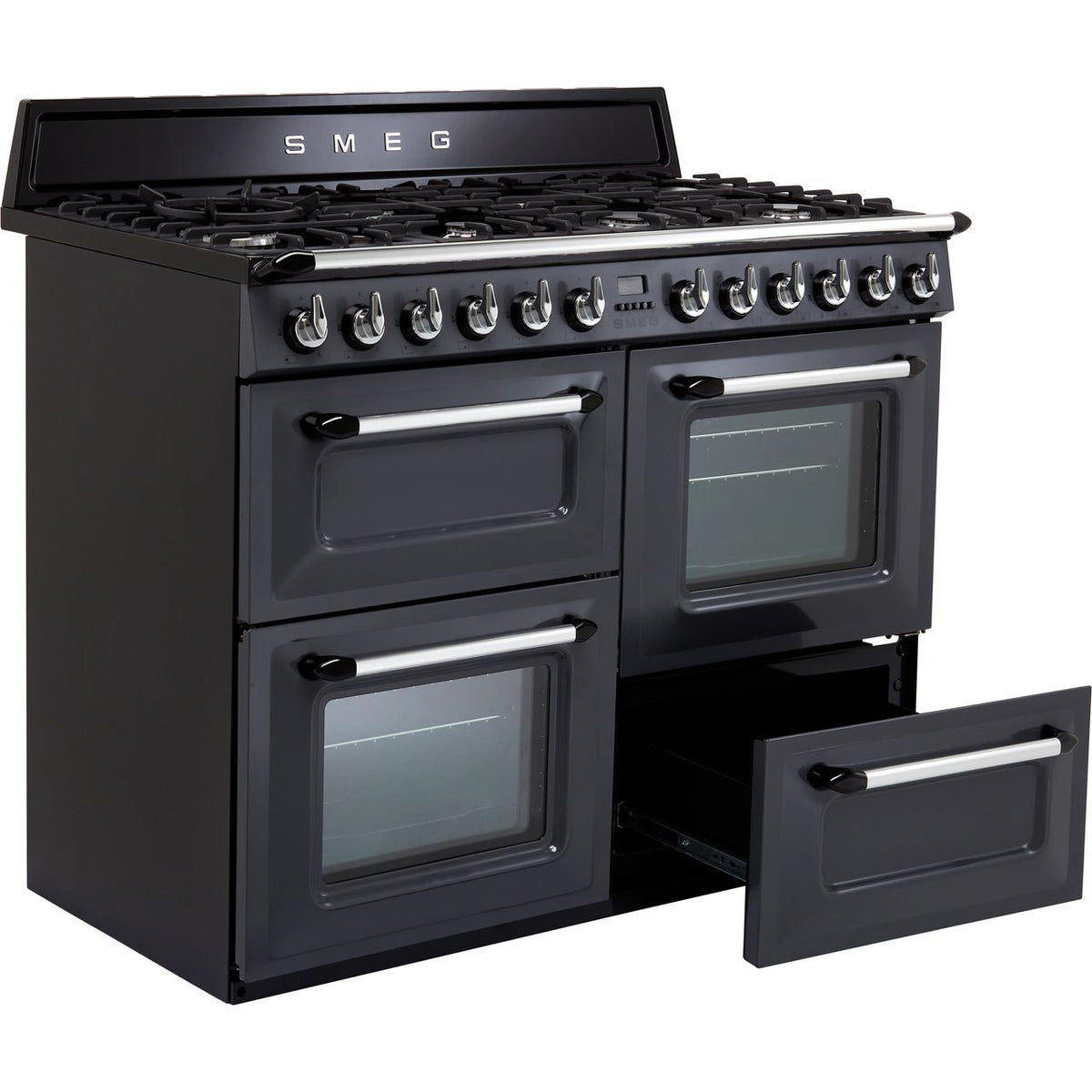 Smeg Victoria TR4110GR 110cm Dual Fuel Range Cooker - Slate - A-A Rated