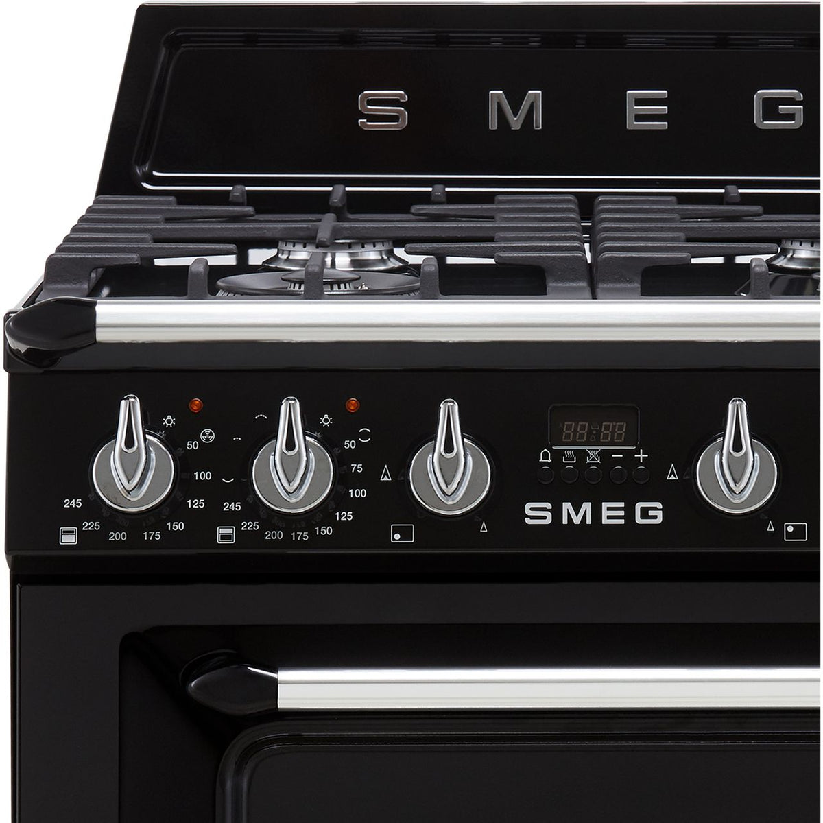 Smeg Victoria TR62BL Dual Fuel Cooker - Black - A-A Rated