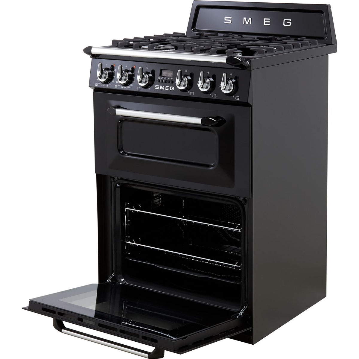 Smeg Victoria TR62BL Dual Fuel Cooker - Black - A-A Rated