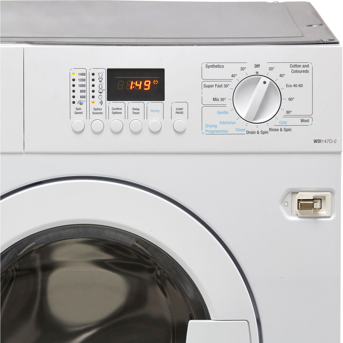 Smeg WDI147D-2 Integrated 7Kg - 4Kg Washer Dryer with 1400 rpm - White - E Rated