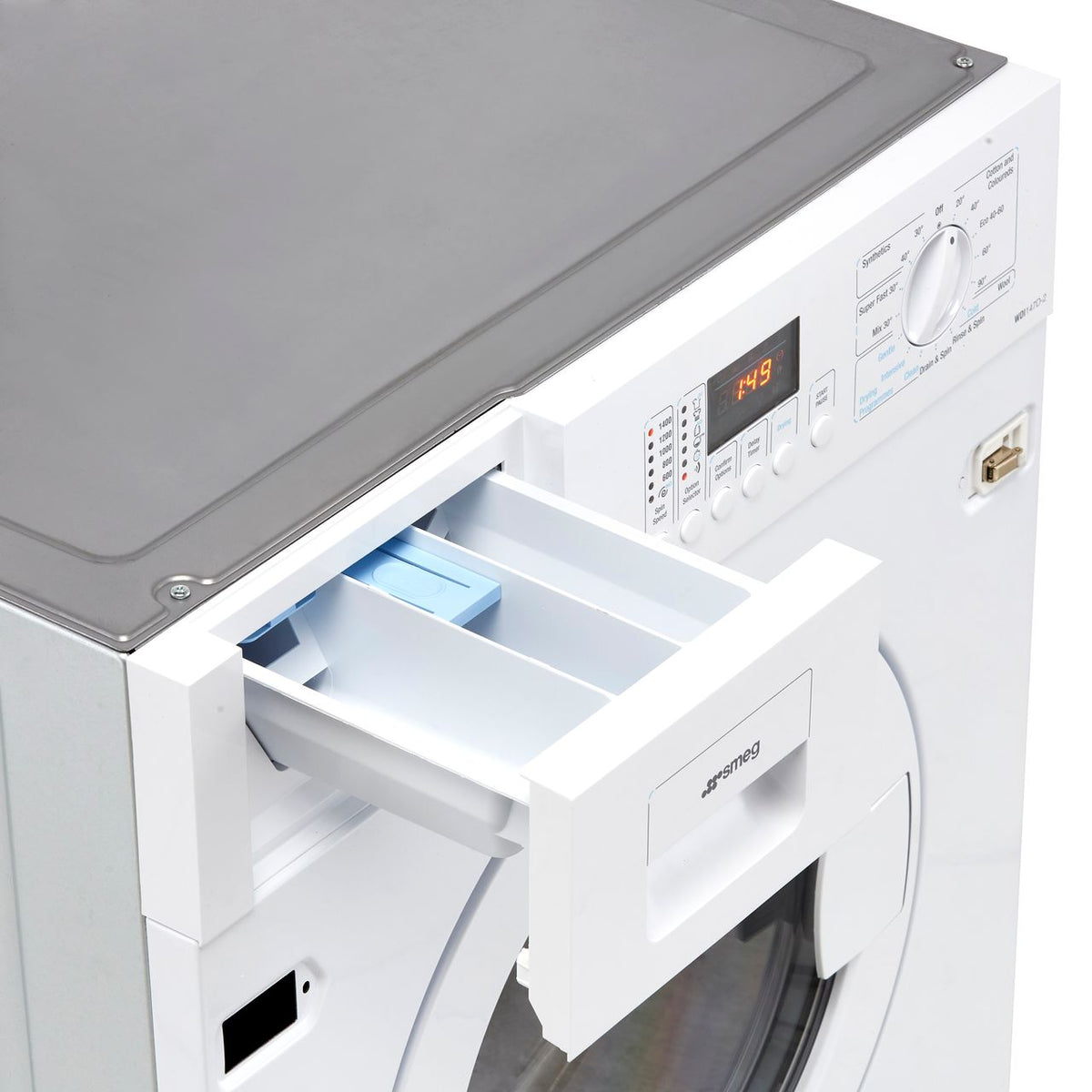 Smeg WDI147D-2 Integrated 7Kg - 4Kg Washer Dryer with 1400 rpm - White - E Rated