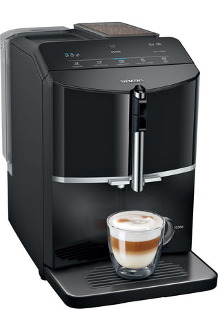 Siemens EQ300 TF301G19 Bean to Cup Coffee Machine - Piano Black