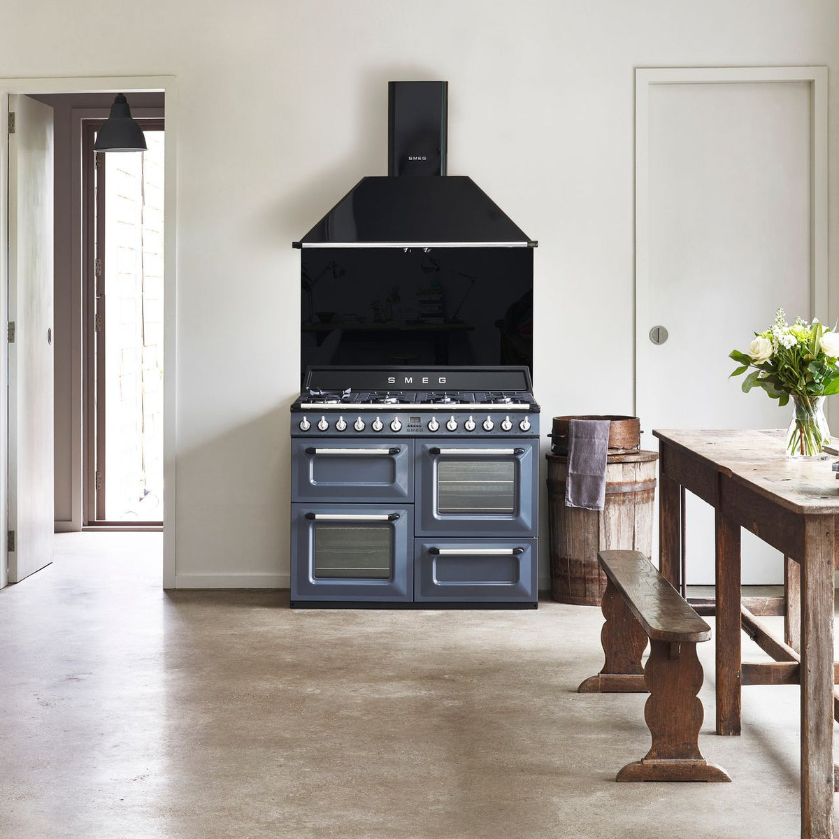 Smeg Victoria TR4110GR 110cm Dual Fuel Range Cooker - Slate - A-A Rated