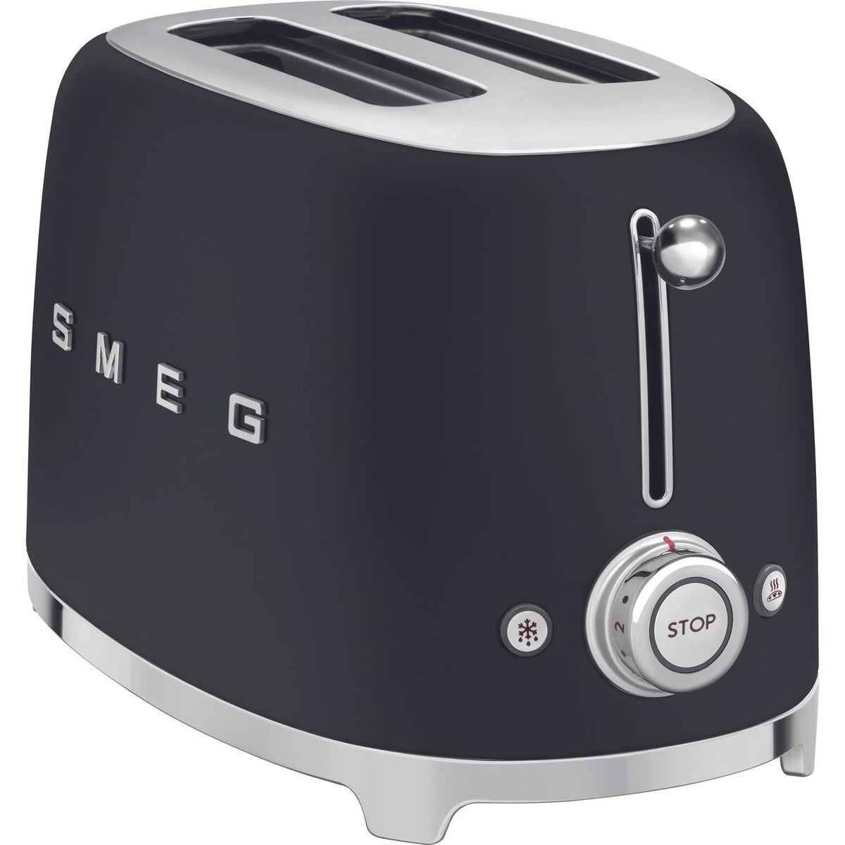 Smeg 50's Retro TSF01BLMUK 2 Slice Toaster - Matte Black