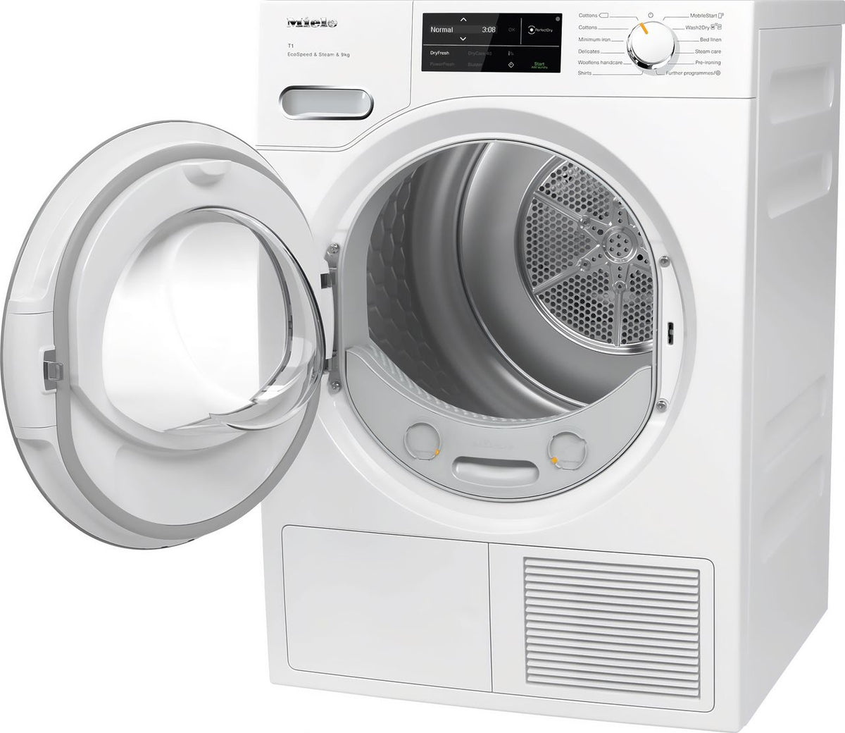 Miele EcoSpeed&Steam TWL780WP Wifi Connected 9Kg Heat Pump Tumble Dryer - Lotus White - A+++ Rated