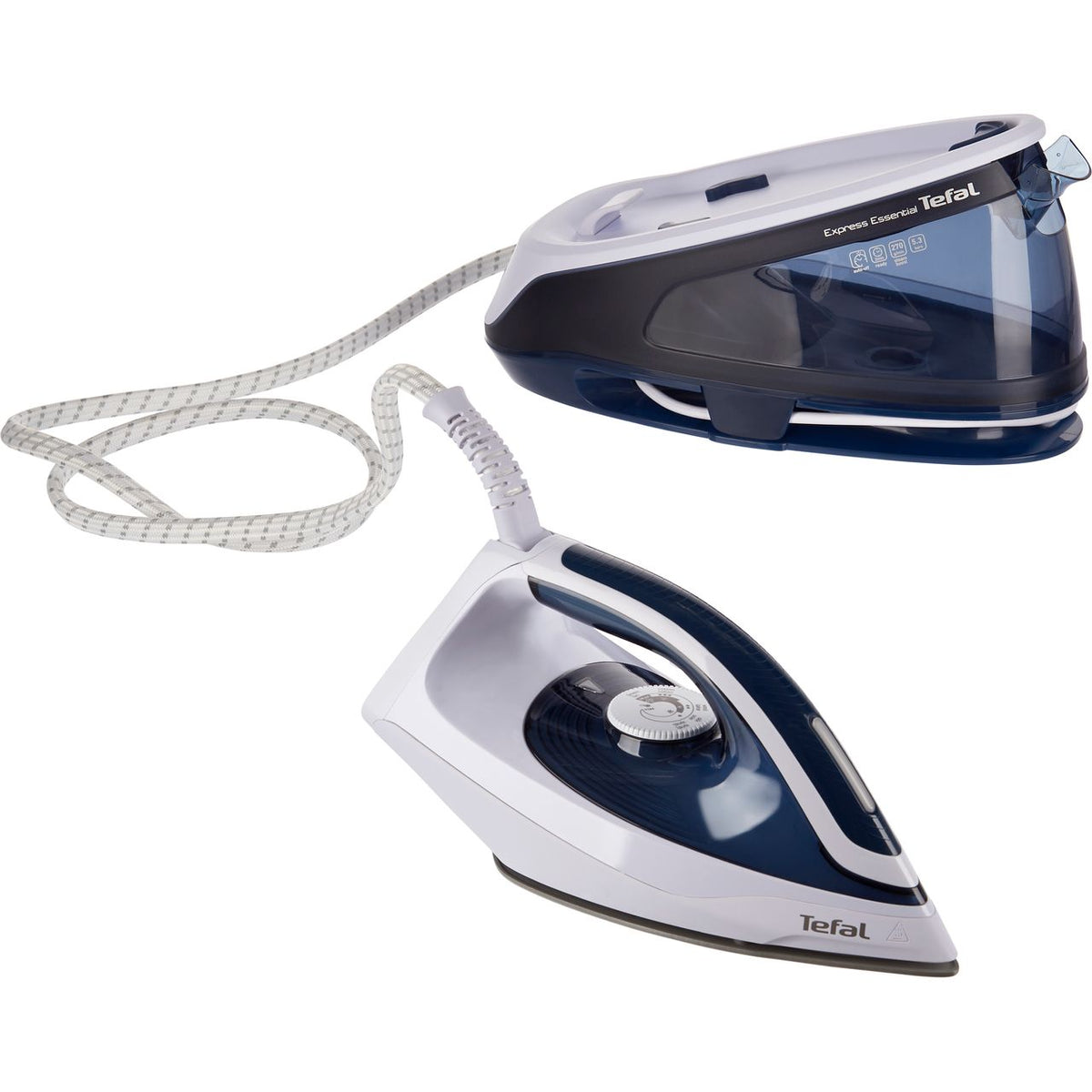 Tefal Express Essential SV6116G0 Pressurised Steam Generator Iron - White - Blue