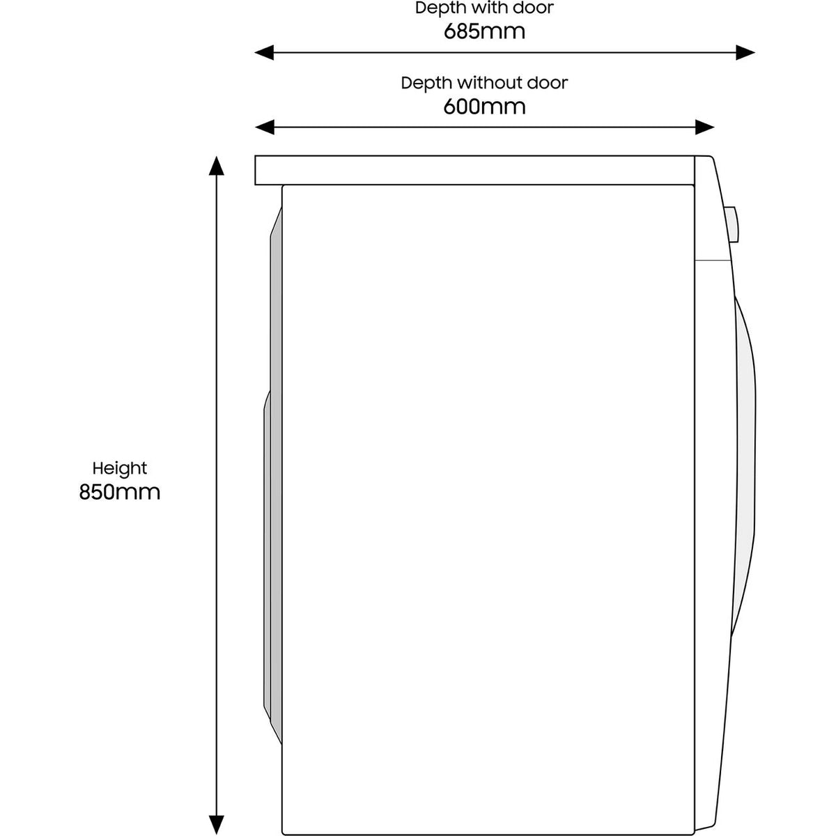 Samsung Series 5 ecobubble™ WD80TA046BE 8Kg - 5Kg Washer Dryer with 1400 rpm - White - E Rated