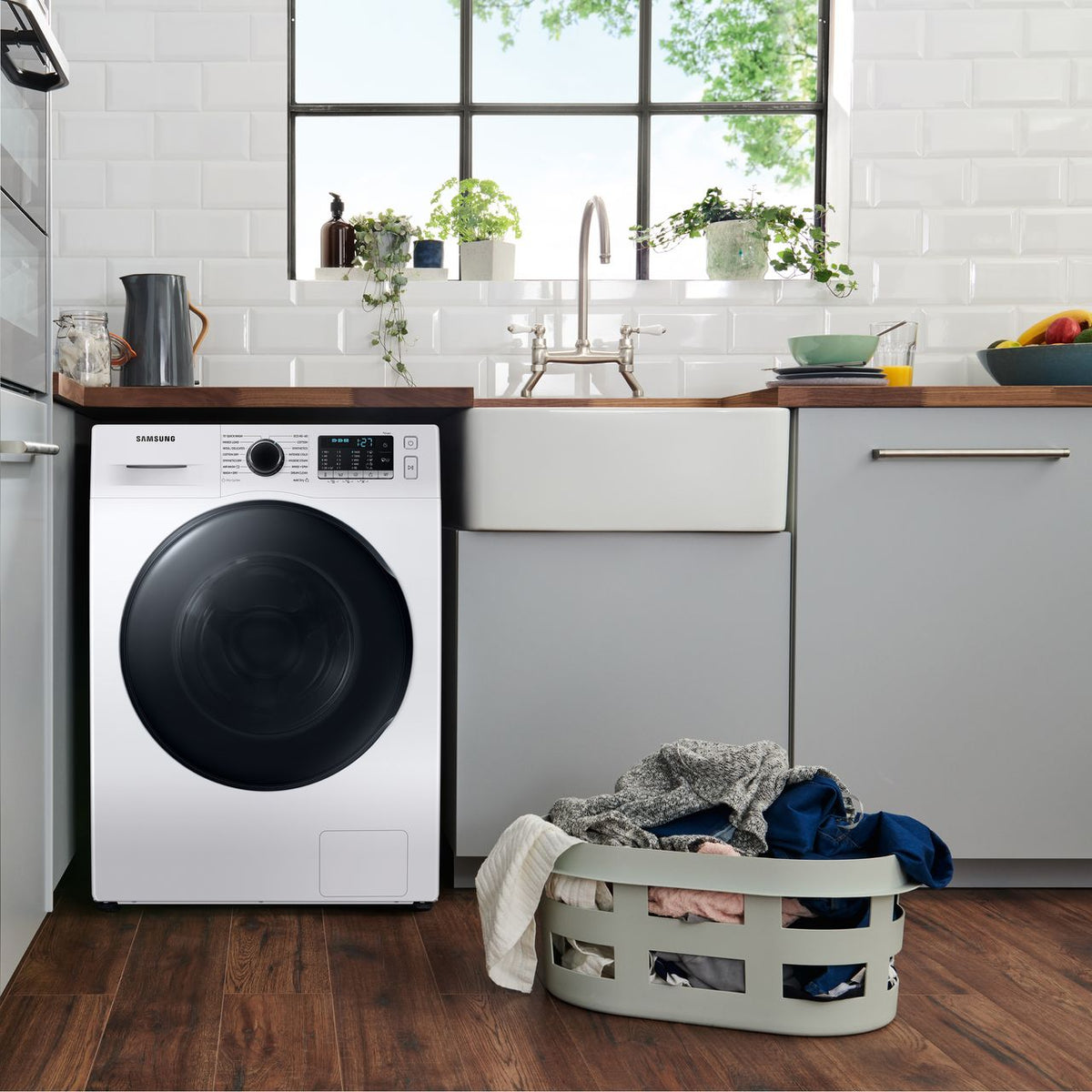 Samsung Series 5 ecobubble™ WD80TA046BE 8Kg - 5Kg Washer Dryer with 1400 rpm - White - E Rated