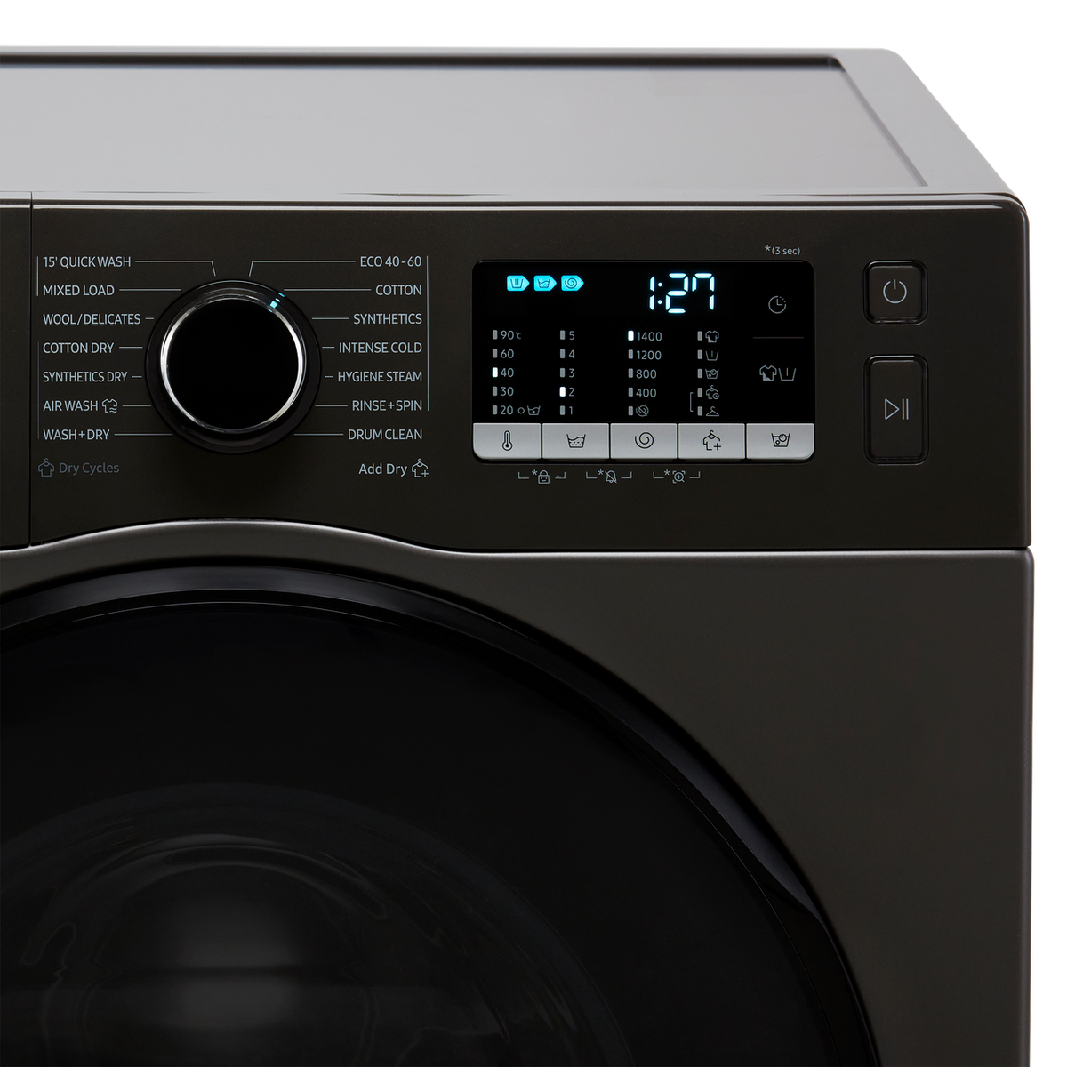 Samsung Series 5 ecobubble™ WD90TA046BX 9Kg - 6Kg Washer Dryer with 1400 rpm - Graphite - E Rated