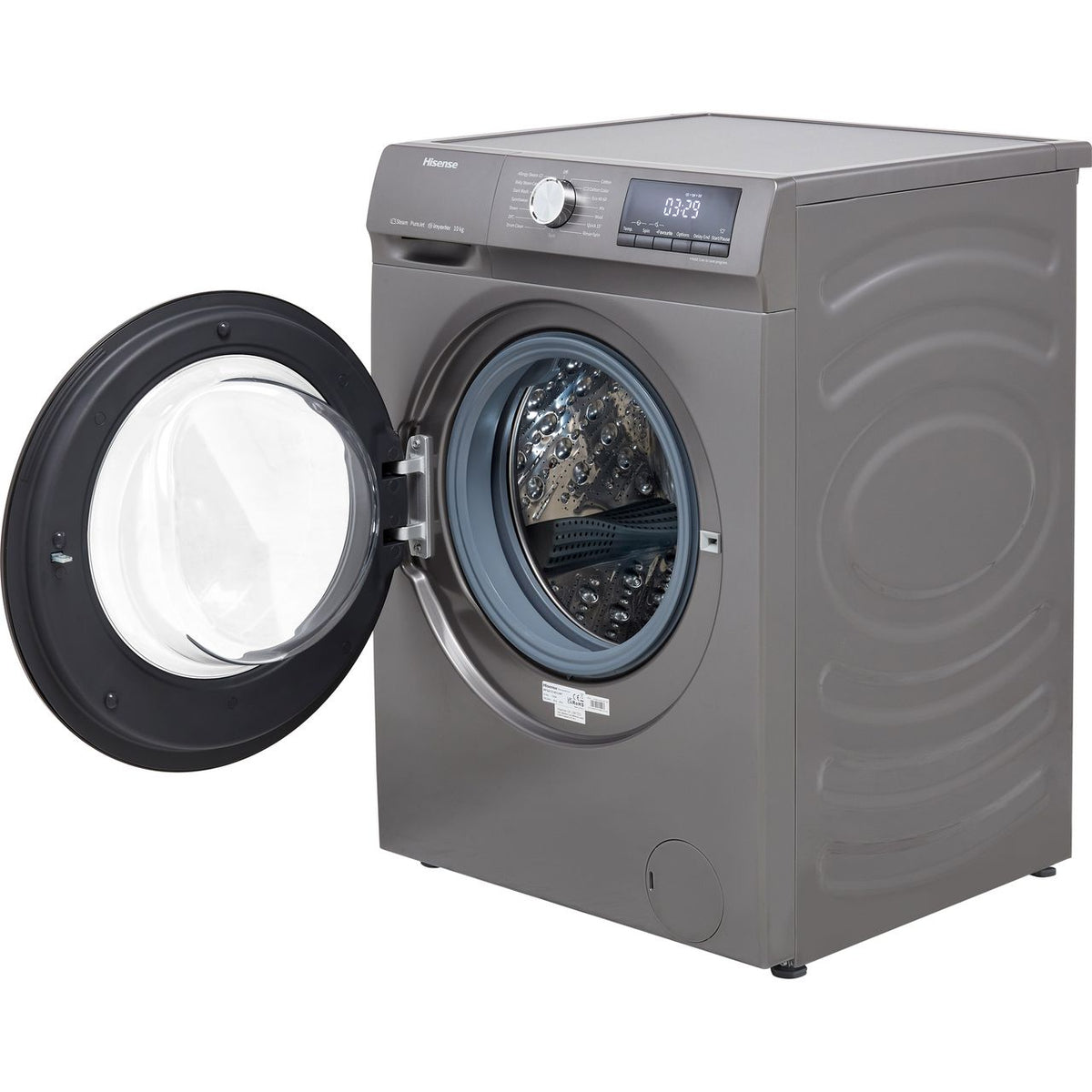 Hisense 3 Series WFQA1014EVJMT 10kg Washing Machine with 1400 rpm - Titanium - A Rated