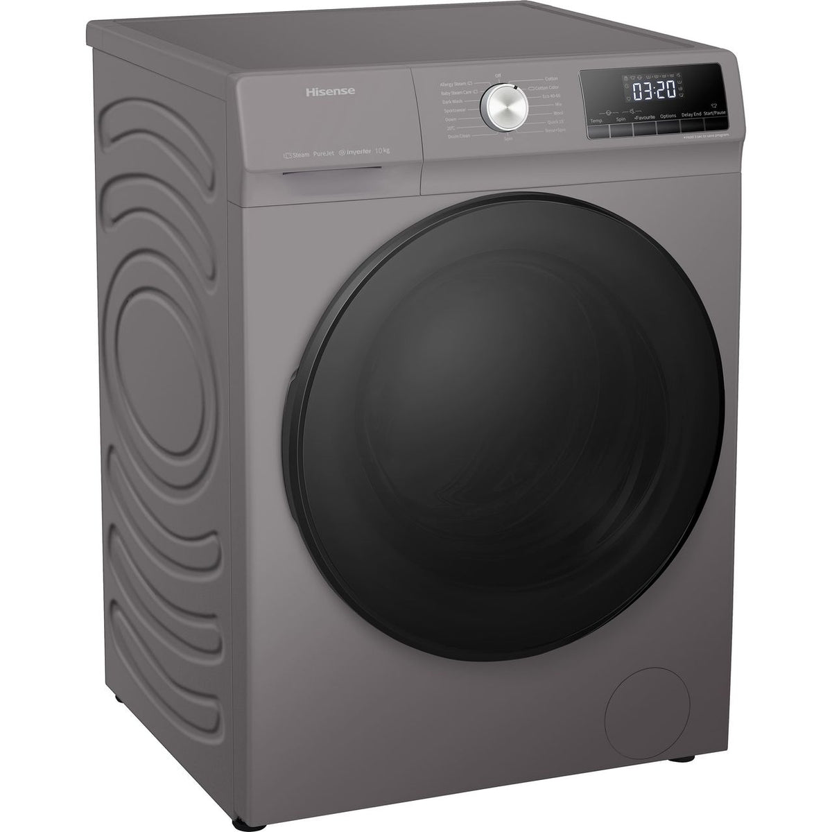 Hisense 3 Series WFQA1014EVJMT 10kg Washing Machine with 1400 rpm - Titanium - A Rated