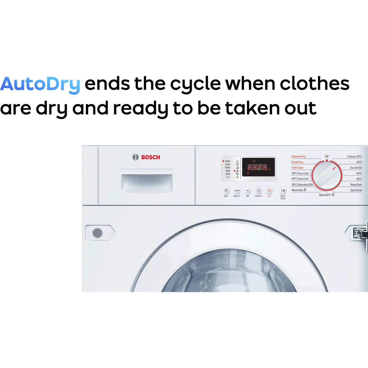 Bosch Series 4 WKD28352GB Integrated 7Kg - 4Kg Washer Dryer with 1355 rpm - White - E Rated