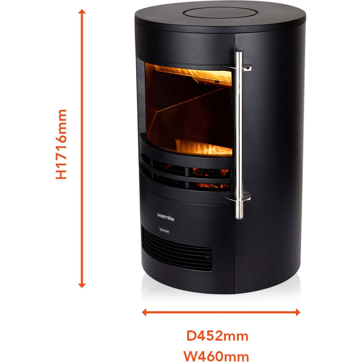 Warmlite Elmswell WL46022 Log Effect Electric Stove - Black