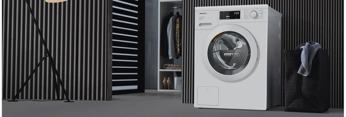 Miele WTD163 Wifi Connected 8Kg - 5Kg Washer Dryer with 1500 rpm - White - D Rated