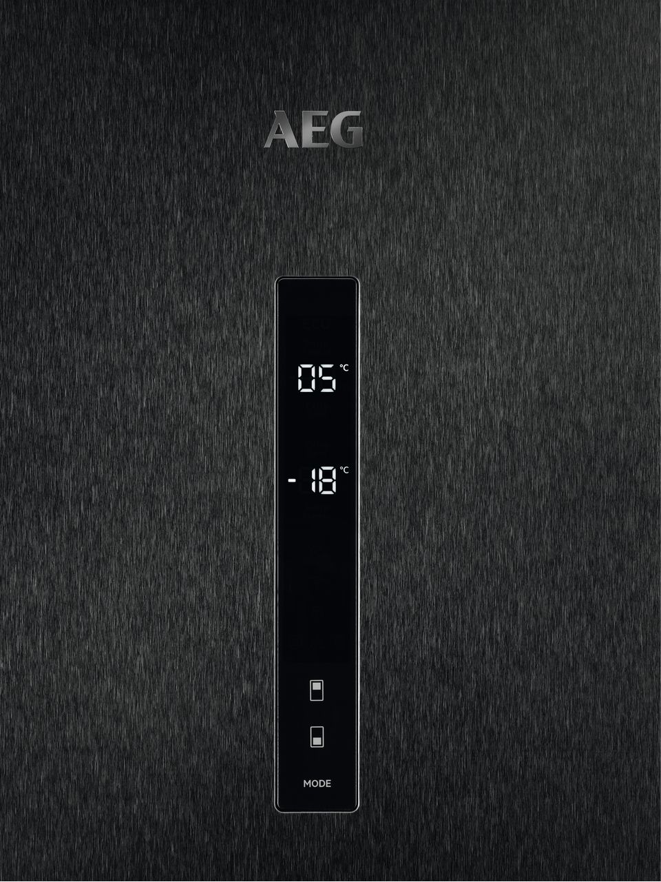 AEG 7000 UltraFresh+ RCB732E3MB 70-30 Total No Frost Fridge Freezer - Black - Stainless Steel - E Rated