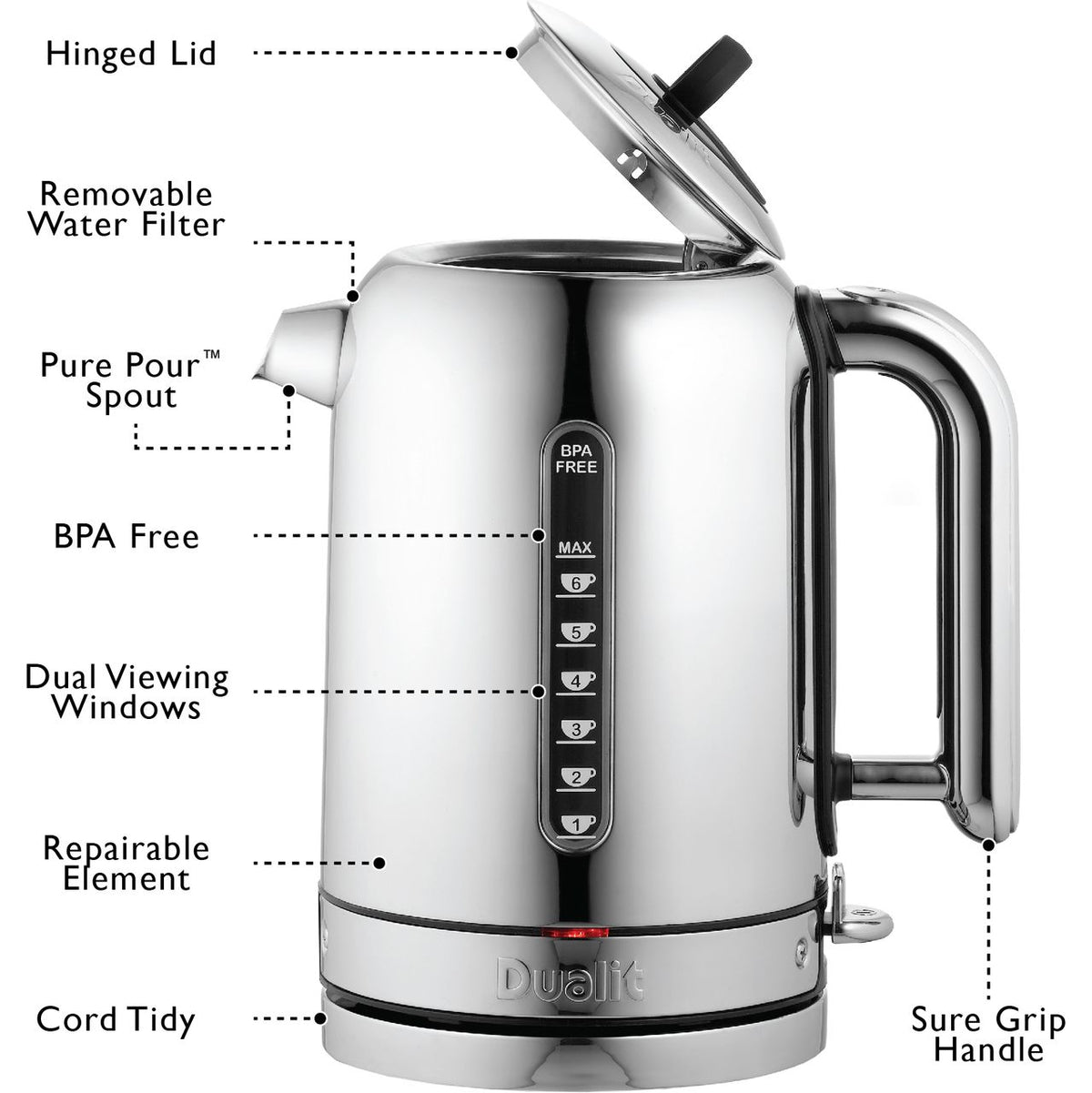 Dualit Classic 72796 Kettle - Stainless Steel