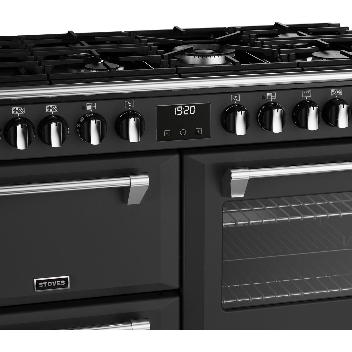 Stoves Richmond Deluxe ST DX RICH D1000DF AGR Dual Fuel Range Cooker - Anthracite - A Rated