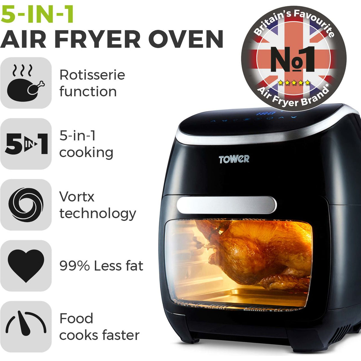 Tower Xpress Pro T17039 Air Fryer - Black