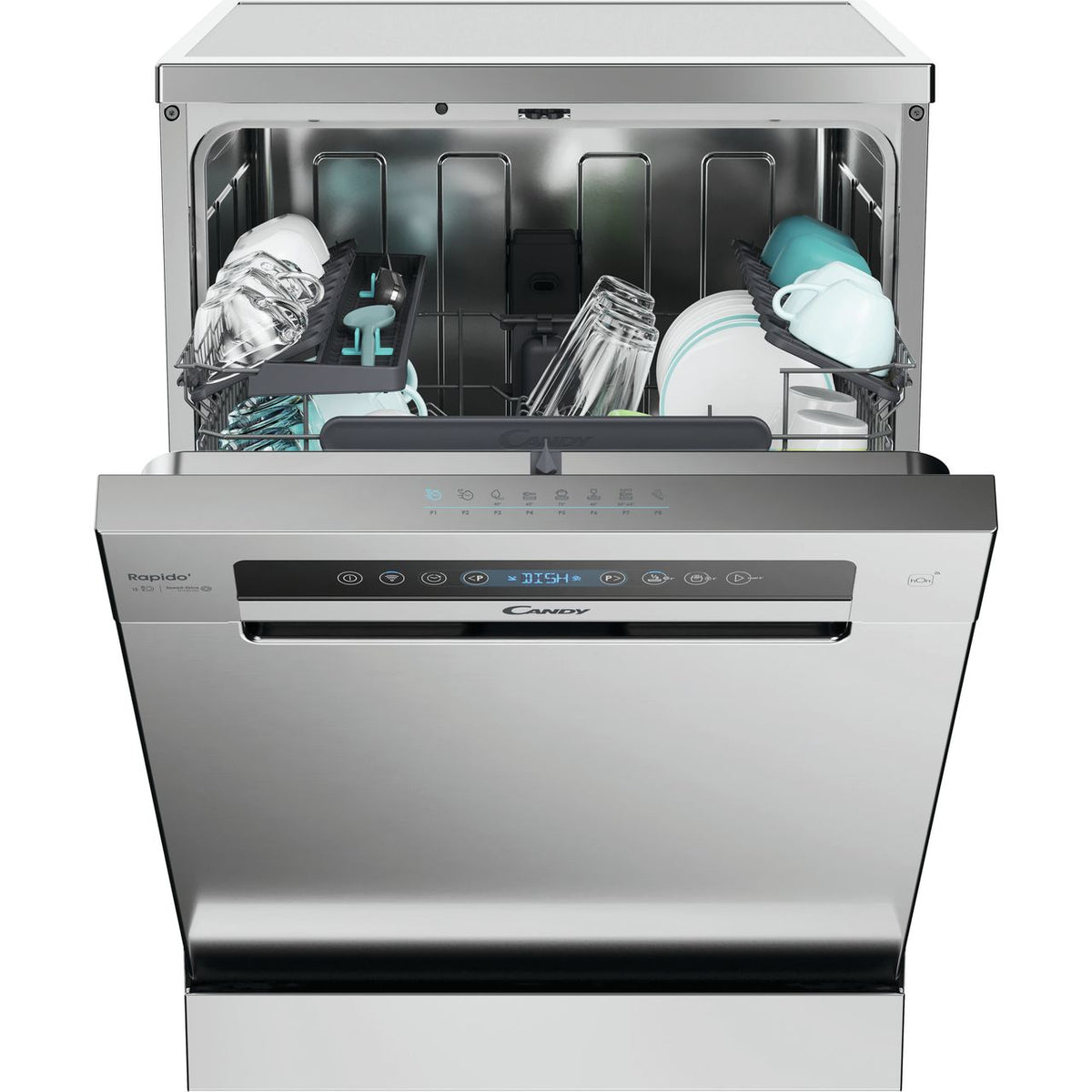 Candy CF5C7F0X Wifi Connected Standard Dishwasher - Stainless Steel - C Rated