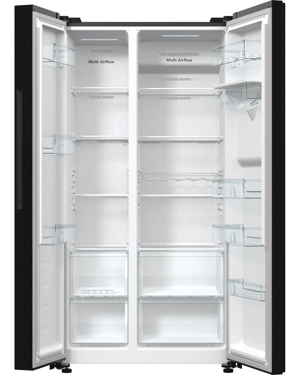 Fridgemaster MS91547BFE Non-Plumbed Total No Frost American Fridge Freezer - Black - E Rated