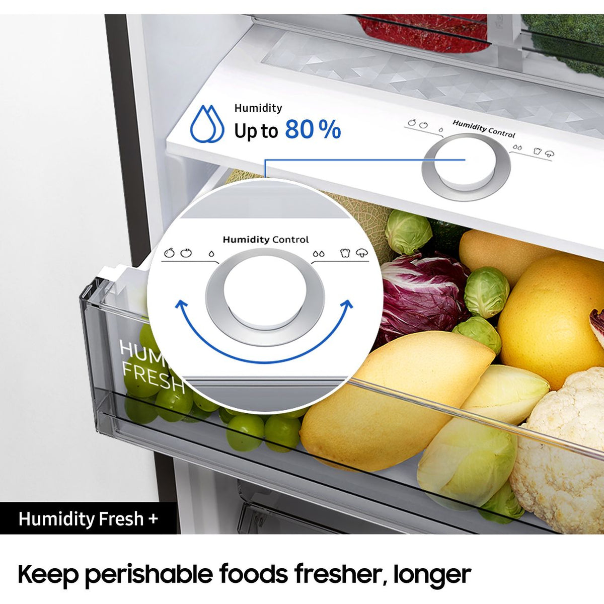 Samsung Bespoke Series 8 RB38C7B5CB1 Wifi Connected 70-30 Total No Frost Fridge Freezer - Black - C Rated