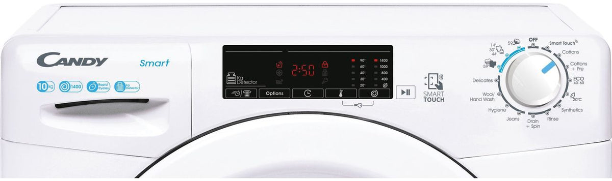 Candy CS1410TWE-1-80 10kg Washing Machine with 1400 rpm - White - C Rated