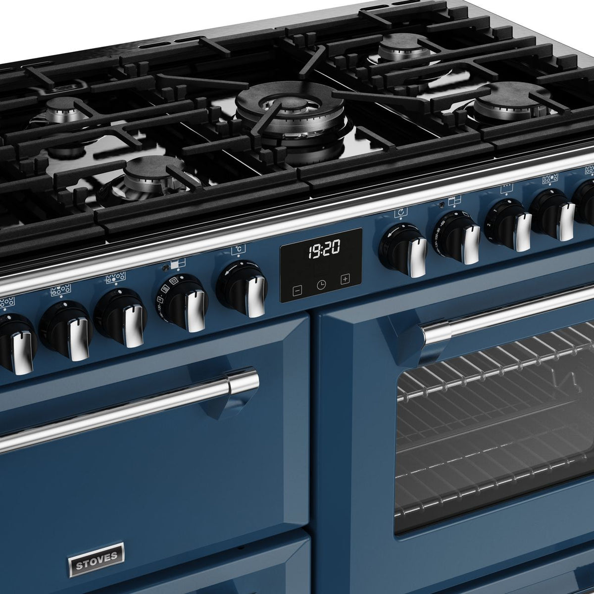 Stoves Richmond Deluxe ST DX RICH D1100DF TBL Dual Fuel Range Cooker - Thunder Blue - A Rated