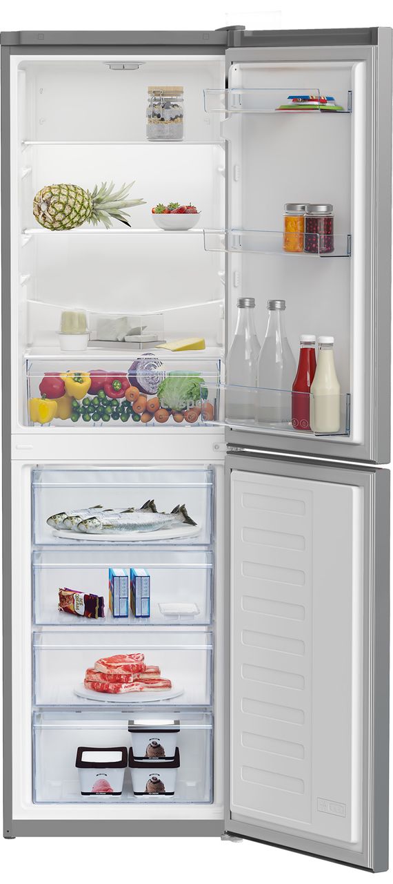 Beko CFG4582S 50-50 Frost Free Fridge Freezer - Silver - E Rated